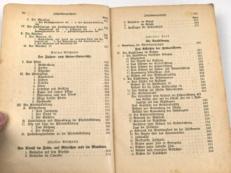 "Leitfaden für den Unterricht und die Ausbildung Kanoniere und Fahrer der säschischen Feldartillerie" datiert 1904, 416 Seiten, DIN A5