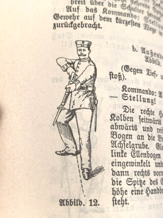 D.V.E.Nr. 166. "Bajonettir.Vorschrift" datiert 1901, 30 Seiten, DIN A6