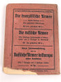 "Kurze Zusammenstellung über die Französische Armee" datiert 1914, 31 Seiten plus Tafeln, DIN A6