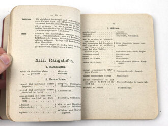 "Kurze Zusammenstellung über die Französische Armee" datiert 1917, 46 Seiten plus Tafeln, DIN A6