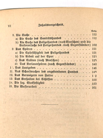 "Leitfaden für die Abrichtung des Diensthundes" datiert 1922, 162 Seiten, DIN A5