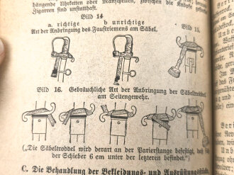 "Der Dienstunterricht für den Kanonier und Fahrer der Feldartillerie" datiert 1908, 162 Seiten, DIN A5