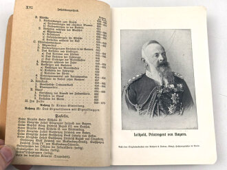 "Der Dienstunterricht für den Kanonier und Fahrer der Feldartillerie" datiert 1908, 162 Seiten, DIN A5