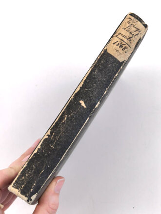 "Das Gesetz über die Verpflichtung zum Kriegsdienste im Königreich Württemberg" datiert 1868, 336 Seiten, DIN A5