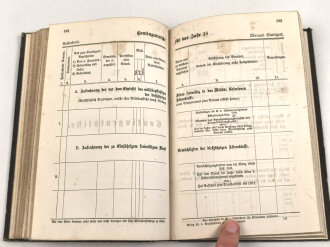 "Das Gesetz über die Verpflichtung zum Kriegsdienste im Königreich Württemberg" datiert 1868, 336 Seiten, DIN A5