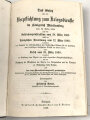 "Das Gesetz über die Verpflichtung zum Kriegsdienste im Königreich Württemberg" datiert 1868, 336 Seiten, DIN A5