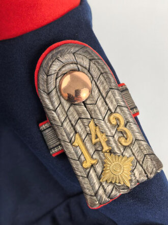 Preußen, Waffenrock für einen Angehörigen im Infanterie Regiment 143, Standort Straßburg. Eigentumstück in sehr gutem Zustand