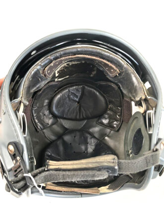 Bundeswehr , Luftwaffe Pilotenhelm Modell " Gueneau " 1990iger Jahre, gebraucht. Das " klare" Visier defekt