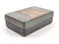Transportkasten aus Blech für " 15 Brennzünder 25 " der Wehrmacht, datiert 1938