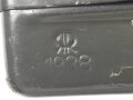 Transportkasten aus Blech für " 15 Brennzünder 25 " der Wehrmacht, datiert 1938 , die Papieretiketten fehlen