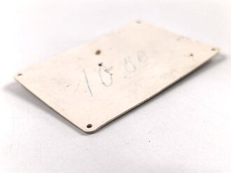 Überschießtafel für die Maschinengewehr Lafette der Wehrmacht, leicht verbogen
