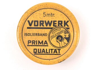 Isolierbanddose mit Inhalt aus der Zeit des 2. Weltkrieg, so bei den Pionieren und der Nachrichtentruppe verwendet.