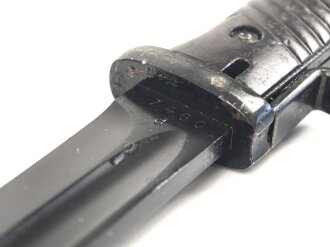 Norwegen, Seitengewehr Modell 84/98 der Wehrmacht aptiert für Modell 1957 Selbstladegewehr mit Tragehaken für ein U.S. Lochkoppel