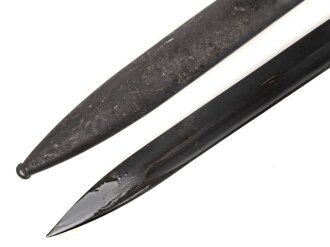 Norwegen, Seitengewehr Modell 84/98 der Wehrmacht aptiert für Modell 1957 Selbstladegewehr mit Tragehaken für ein U.S. Lochkoppel