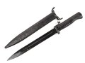 Norwegen, Seitengewehr Modell 84/98 der Wehrmacht aptiert für Modell 1957 Selbstladegewehr mit Tragehaken für ein U.S. Lochkoppel
