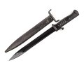 Norwegen, Seitengewehr Modell 84/98 der Wehrmacht aptiert für Modell 1957 Selbstladegewehr mit Tragehaken für ein U.S. Lochkoppel