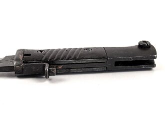 Norwegen, Seitengewehr Modell 84/98 der Wehrmacht aptiert für Modell 1957 Selbstladegewehr mit Tragehaken für ein U.S. Lochkoppel