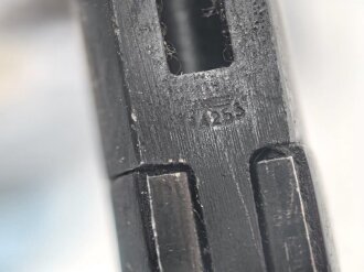 Norwegen, Seitengewehr Modell 84/98 der Wehrmacht aptiert für Modell 1957 Selbstladegewehr mit Tragehaken für ein U.S. Lochkoppel
