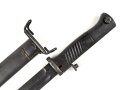 Norwegen, Seitengewehr Modell 84/98 der Wehrmacht aptiert für Modell 1957 Selbstladegewehr mit Tragehaken für ein U.S. Lochkoppel