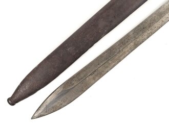 1.Weltkrieg Preussen, Seitengewerhr Modell 1898/05 mit preussischer Abnahme von 1918. Leicht narbiges Stück