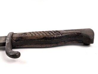 1.Weltkrieg Preussen, Seitengewerhr Modell 1898/05 mit preussischer Abnahme von 1918. Leicht narbiges Stück