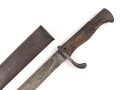 1.Weltkrieg Preussen, Seitengewerhr Modell 1898/05 mit preussischer Abnahme von 1918. Leicht narbiges Stück