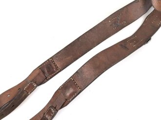 Koppeltragegestell für Angehörige des Heeres. Frühes, ungeschwärztes Stück, datiert 1940
