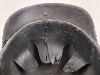 Kaiserreich, Korpus für eine Pickelhaube für Mannschaftenm war zu einer Feuerwehrhaube umgebaut