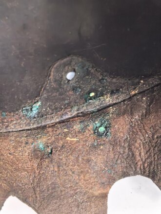 Kaiserreich, Korpus für eine Pickelhaube für Mannschaftenm war zu einer Feuerwehrhaube umgebaut