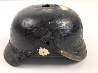 Kaiserreich, Korpus für eine Pickelhaube für Mannschaftenm war zu einer Feuerwehrhaube umgebaut