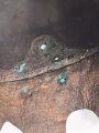 Kaiserreich, Korpus für eine Pickelhaube für Mannschaftenm war zu einer Feuerwehrhaube umgebaut