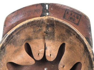 Kaiserreich, Korpus für eine Pickelhaube für Mannschaften, Kammerstück "K.B.A.G. 1916"