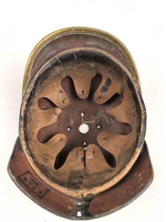 Kaiserreich, Korpus für eine Pickelhaube für Mannschaften, Kammerstück "K.B.A.G. 1916"