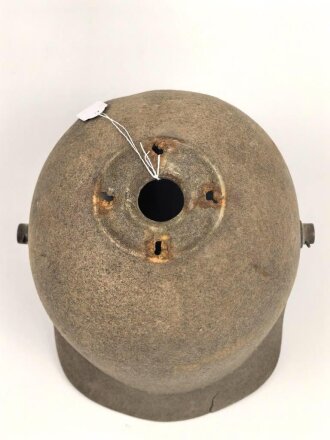 1.Weltkrieg, Korpus für eine Pickelhaube für Mannschaften aus Filz, Klebstoffreste innen