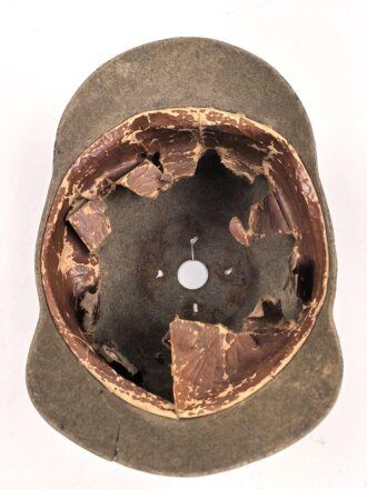 1.Weltkrieg, Korpus für eine Pickelhaube für Mannschaften aus Filz, Klebstoffreste innen