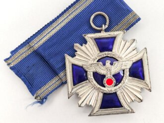NSDAP Dienstauszeichnung in silber. Massive, dreiteilige...