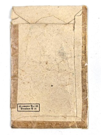 Tüte zum Kriegsverdienstkreuz 2. Klasse mit Schwertern, Hersteller Hermann Aurich Dresden