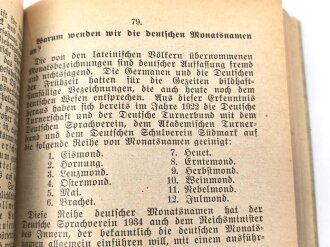 "Deutschkunde" datiert 1934, 341 Seiten, DIN A6