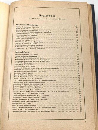 "Nauticus 1941 - Jahrbuch für Deutschlands Seeinteressen" datiert 1941, 493 Seiten, unter DIN A5