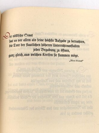 "Adolf Hitler an siene Jugend" datiert 1938, 219 Seiten, über DIN A5