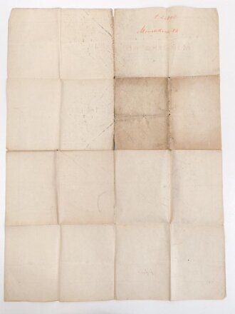 1. Weltkrieg "Artillerie-Zielkarte - Gruppe Ornes" 64 x 86cm, datiert 21.5.1918