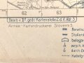 1. Weltkrieg "Artillerie-Zielkarte - Gruppe Ornes" 64 x 86cm, datiert 21.5.1918
