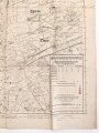 1. Weltkrieg "Artillerie-Zielkarte - Gruppe Ornes" 64 x 86cm, datiert 21.5.1918