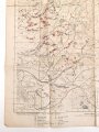 1. Weltkrieg "Artillerie-Zielkarte - Gruppe Ornes" 64 x 86cm, datiert 21.5.1918