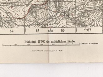 1. Weltkrieg "Verdun, Mittlere Maas-Toul.Nancy" 49 x 53cm, datiert 3.7.1916