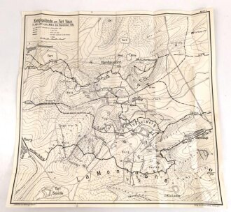 1. Weltkrieg "Kampfgelände um Fort Vaux in der Zeit vom März bis November 1916" 64 x 63cm