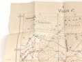 1. Weltkrieg Karte "Vaux C." 65 x 67 cm