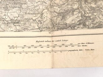 "Karte für die Manöver des XVII. Armee-Korps, sowie der 21. u. 25. Division 1903" Maße: 79 x 86 cm