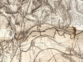 1. Weltkrieg , Verdun und Umgebung"Übersichtskarte mit feindlichern Stellungen nach dem Stande vom 2. August 1915" 62 x 68 cm