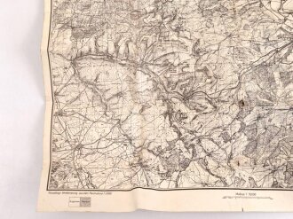 1. Weltkrieg , Verdun und Umgebung"Übersichtskarte mit feindlichern Stellungen nach dem Stande vom 2. August 1915" 62 x 68 cm
